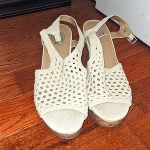 Woven wedge sandals